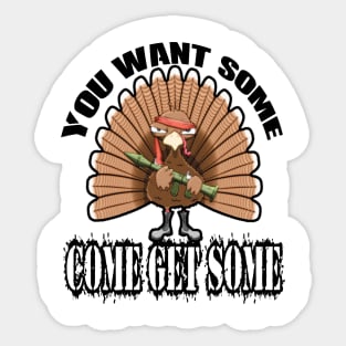 Thanksgiving Angry Turkey Sticker